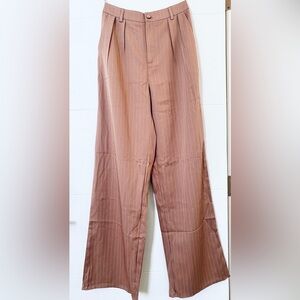 Missguided Powder Pink Pinstripe Pantsuit